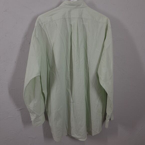 Ralph Lauren Mens L Large White Green Stripe Long Sleeve Blake Shirt Purple Pony - Picture 6 of 8